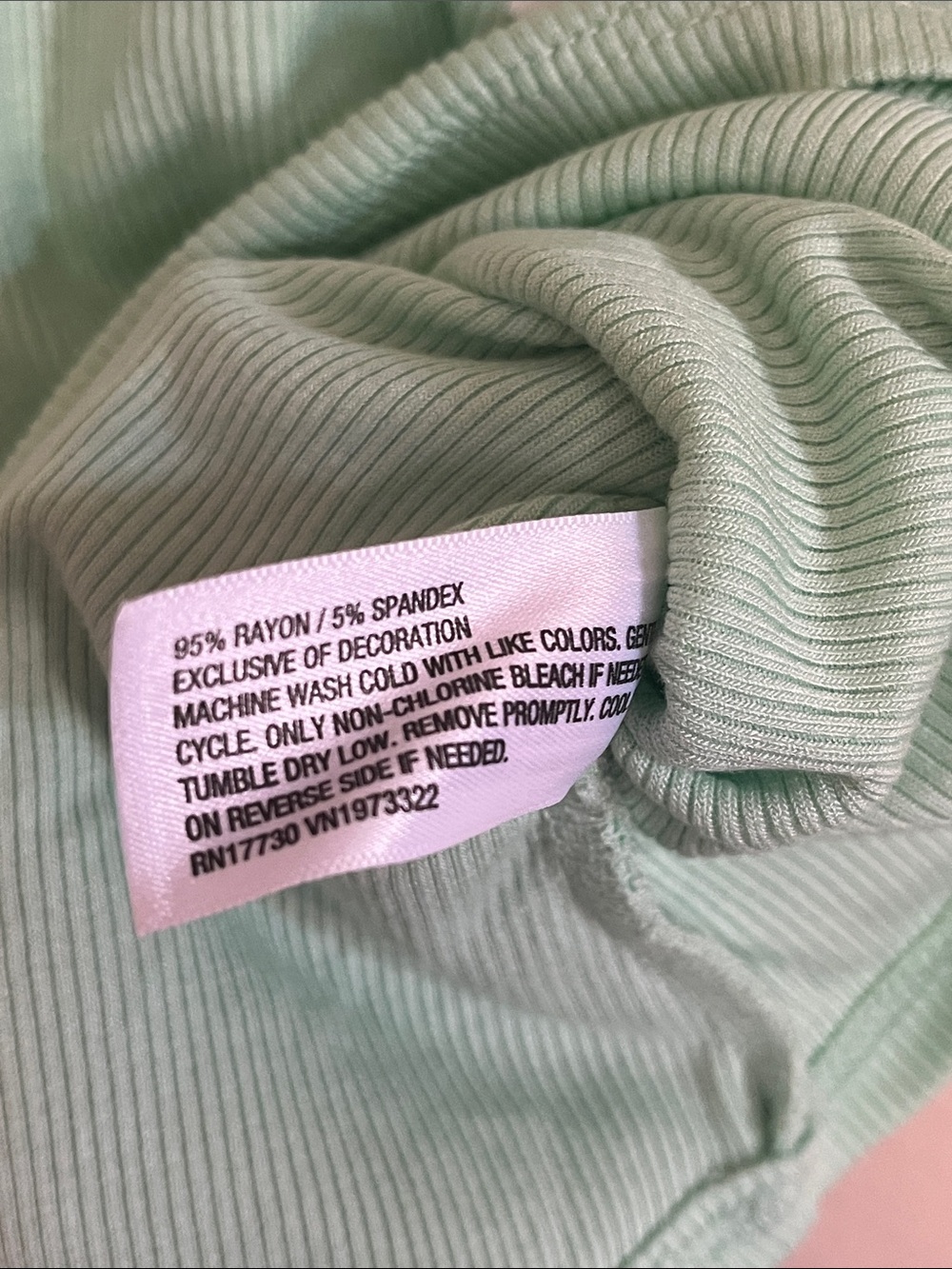 wild fable Mint Green Ribbed Shell Tank Top - Picture 5 of 5